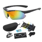 Mens Cycling Glasses Windproof Road Cycling Glasses Polarized Sports Glasses Set