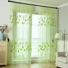 Romantic Flower Pattern Sheer Curtain Gauze Tulle Curtain Living Room