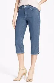 NEW NYDJ 6 Not Your Daughter Jeans Devin Maryland medium Cropped capri embellish