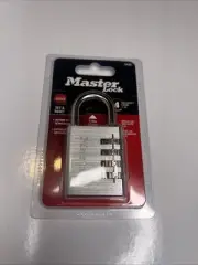 Master Lock 643DASTWD 4 Digit Combination Padlock Resettable Letter Style Silver