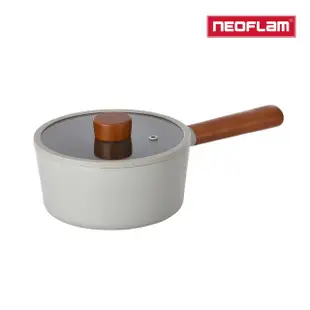 【NEOFLAM】韓國製FIKA 2.0鑄造單柄湯鍋18CM-暗夜灰(IH、電磁爐適用)