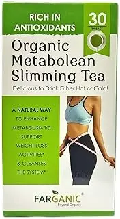Farganic Organic Metabolean/Metalean Slimming Green Tea for Weight Loss Fast. Rich in Antioxidants, Improves Metabolism, Boost Immunity and Detox Body 30 Tea Bags (Pack of 2)