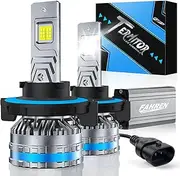 FAHREN 120W High Power H13 Fog Bulbs, 800% Brighter 1:1 Design 9008 Light Bulbs,40,000 Lumens, 6500K Cool White, Plug & Play with CANBUS Ready, Pack of 2