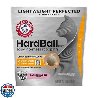 ARM and HAMMER HardBall Lightweight Platinum Multi-Cat Clumping Litter, Easy
