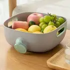 Sealed Rice Fruit Sieve Colander Large Capacity Drain Basket Vegetables