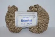 NEW VNTG TAN, BROWN & WHITE BRAIDED ELEGANCE CORD 6mm 100yds - CRAFT MACRAME