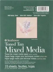 Strathmore Toned Mixed Media Paper - Toned Tan 6"X8"-15 Sheets