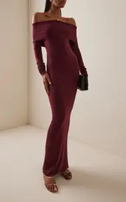 [Éterne] Off-The-Shoulder Cotton-Modal Maxi Dress