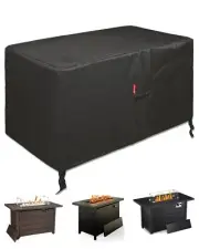 SheeChung Rectangular Fire Pit Cover Fits 40-44 Inch Fire Table-Waterproof An...