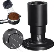 Espresso Tamper with WDT Tool, 2 IN 1 Coffee Tamper 53mm with Stainless Steel Base, Espresso Coffee Stirrer,8 Needles 0.4mm WDT Tool Espresso Fits All 54mm Portafilters,Coffee Gifts