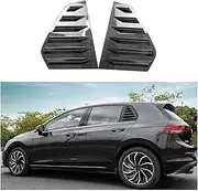1Pair Car Carbon Fiber Rear Window Louver Shutter Cover Trim Compatible For -Golf 8 MK8 2020 2021 Window Louver Side Vent Trim