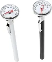 Gatuida 2Pcs Milk Thermometer Water Gauge for Coffee Tea Milk Frothing Accurate Measurement for Beverages Food for Home Use