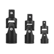 3IN1 1/4" 3/8" 1/2" Drive Swivel Impact Universal Joint Socket Set Adapter Tool