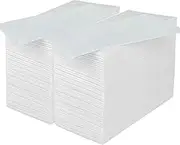 Disposable Napkins Cloth Like Paper Napkins Linen-Feel Guest Towels Paper Hand Towels Hand Napkins Cloth for Bathroom,Weddings, Parties,Dinners 200 Count, Inches- White,20×40cm