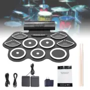 KONIX MD862B Electronic Roll Up Drum Set Silicone Rechargeable Foot Pedals Stick