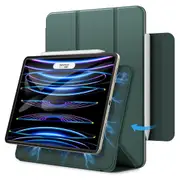 Magnetic iPad Pro Case with Apple Pencil Clasp for iPad Pro 2022 12.9" Midnight Green