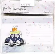 Simon Elvin Zoom! Come to My Party Invitations (Pack of 6) (UK Size: One Size) (White/Blue/Yellow)