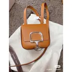 【台灣現貨】全新真品 HERMES DELLA CAVALLERIA MINI EPSOM 皮革 金棕 屁股包