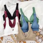 Backless Plunge Brassiere - Seamless Top Lingerie Bras Underwear Rib Bralette