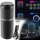 LED Mini Portable Car Air Purifier Freshens Air USB Powered Removes Pollutants