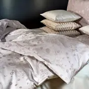 Christian Fischbacher Fiori Pastello Floral Jacquard Duvet Cover, Queen