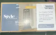 NEW SEALED Style Selections 0669004 Black Steel 4-Piece Fire Place Tool Set 29"