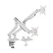 Brateck LDT49-C024-W Dual Monitor Premium Slim Aluminum Spring-Assisted Monitor Arm White