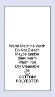Cotton/Polyester Warm Machine Wash Sewing Washing Labels 5 Pack Sizes PRNT0004