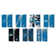 NFL DETROIT LIONS LOGO LEATHER BOOK WALLET CASE FOR APPLE iPOD TOUCH MP3