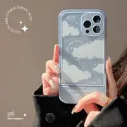 Cloud Stand Phone Case - 16 Pro Max / 16 Pro / 16 Plus / 16 / 15 Pro Max / 15 Pro / 15 Plus / 15 / 14 Pro Max / 14 Pro / 14 Plus / 14 / 13 Pro Max / 13 Pro / 13 / 13 Mini Blue - iPhone 13 Pro Max