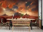 3D Mountain Sky Balloon Self-adhesive Removeable Wallpaper Wall Mural