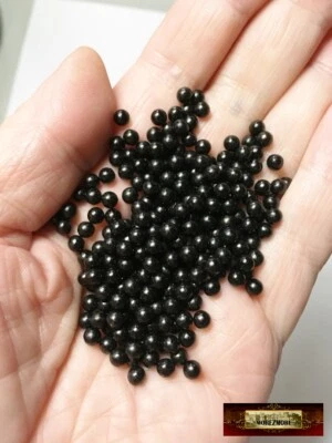 M00014 MOREZMORE GLASS BLACK 4mm Microbeads Micro No Hole Beads