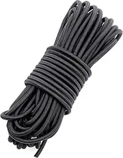 Fantasyon 4mm Black Elastic Cord - 10m Stretchy Bungee Cord for Tent Poles, Backpack, DIY Projects