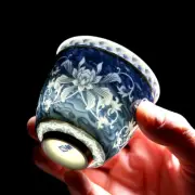 Jingdezhen Retro Handmade Ceramic Teacup Coaster Hand Painted Teacup Tea Set