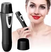 Mini Portable Electric Shaver, Mini Hair Removal Epilator, Electric Facial Hair Remover For Women Cordless with Cleaning Brush For Facial, Body, Armpit, and Leg (Black)