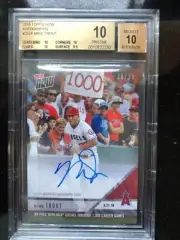 Mike Trout 2018 Topps Now auto /99 LA Angels 1000 games BGS 10 PHENOM PRISTINE
