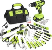 FASTPRO 232-Piece 20V Cordless Lithium-Ion Drill Driver & Home Tool Green