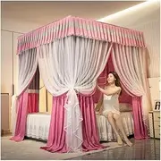 Bed Canopy Luxury Blackout Bed Canopy, Dustproof & Windproof Bedroom Bed Curtain, Princess Bedroom Decorative Mosquito Net (Color : Style 1, Size : 1.8x2.2x2m)