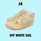 Nike Air Jordan 4 Off-White Sail CV9388-100 Men’s 11.5 Women’s 13