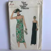 Very Easy Vogue Patterns 7352 Misses Sz 10 Dress Sewing Pattern FF UNCUT
