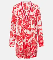 [Poupette St Barth] Poupette St Barth Ola floral minidress AU 6 red