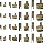 uxcell 4Set Zipper Repair Kits, Retainers Box & Insertion Pins, #3#5#8#10 Metal Latch Sliders for Bags Coats Open-end Zippers Replacing (Bronze Tone)