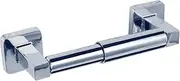 YUET Toilet Roll Holder Paper holders Wall Mounted Flexible Spring Loaded Round Mounting Tissue Stand Hanger Bathroom Kitchen Storage Chrome Silver Stainless Steel (Square)
