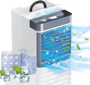Portable Air Conditioners Fan, Mini Air Conditioner with 2 Ice Packs, 3 Speed An