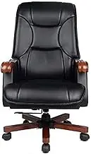 KJLY Business Office Chair Boss Chair Ergonomics Backrest Chair Swivel Lift Chair, Leather Conference Chair Executive Chairs (Color : Brown)
