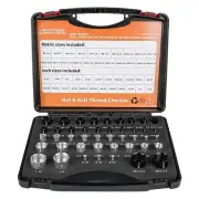 Nut and Bolt Thread Checker Standard and Metric, 44 Male/Female Bolt Size Fin...