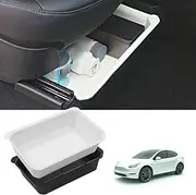 Under Seat Storage Box Compatible with Tesla Model Y,Under Seat Storage Box Organizer Tray,Under Seat Storage Organizer for Tesla Model Y 2020 2021 2022 2023