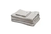 6pc Onkaparinga Mossman 100% Cotton Bath Face Hand Towel Bathroom Set Silver
