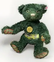 Steiff Christmas Green Bear 006036 Limited Edition Environmental Friendly No Box