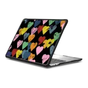 MacBook Air 13-inch (M2 - M4) Impact Case Distressed Hearts on Black